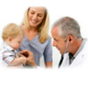 Doctor with patient